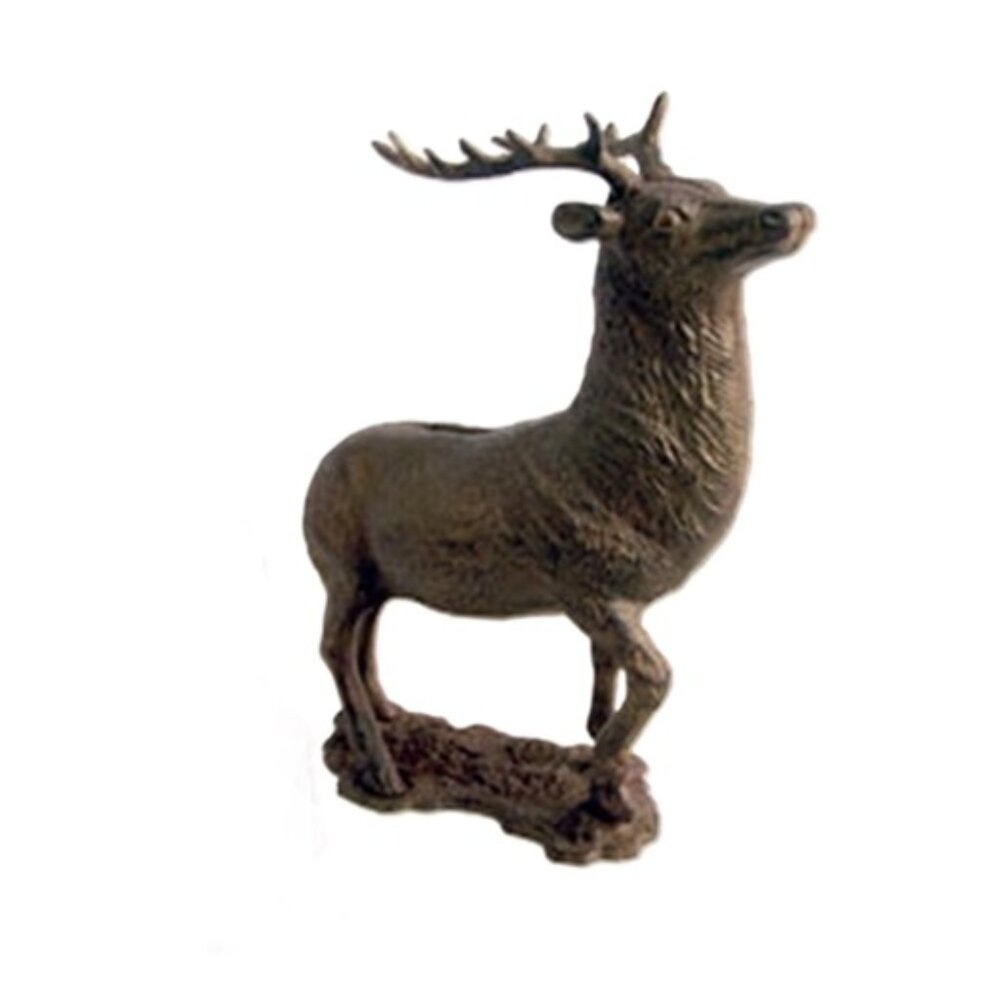 Cast Iron Huge Large Elk Statue / Figurine 12" tall by 10" long 04632